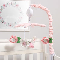 Pink music box unit for baby crib mobile