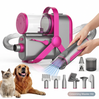 Pink dog training collar with adjustable strap and digital display