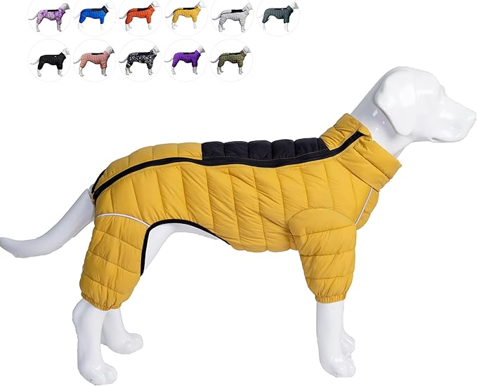 Pink Warm Dog Winter Vest With Four-Leg Coverage And Adjustable Fit