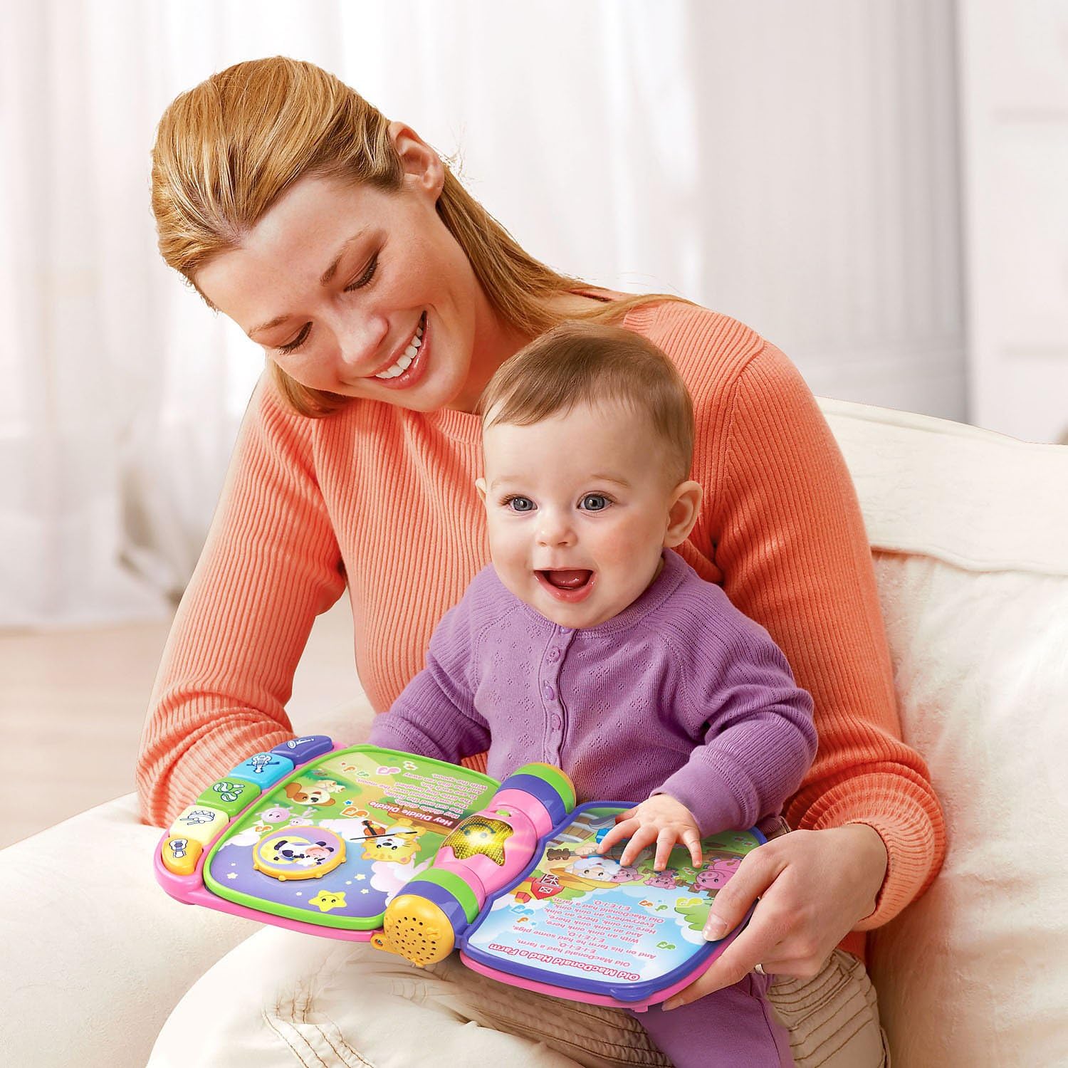 Pink nursery rhyme sound book for toddlers with fun music activities