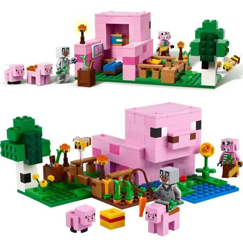 pixel style building blocks toy set for kids imaginative construction