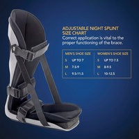 Back view of plantar fasciitis leg support brace highlighting breathable neoprene material