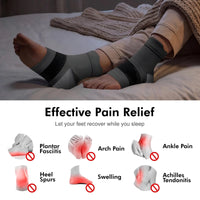 Side view of plantar fasciitis socks showing ergonomic ankle and arch compression