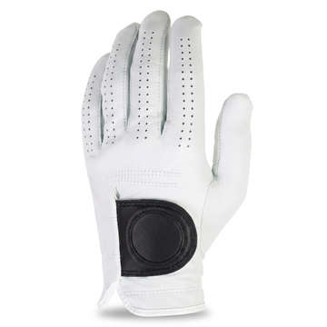 Players men's regular left pearl golf glove for right-handed golfers with premium leather