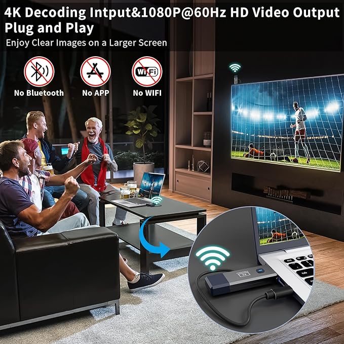 Plug and play HDMI transmitter receiver for monitor and projector