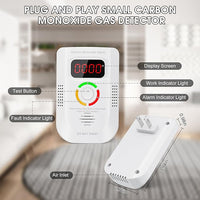 Plug in carbon monoxide alarm for home safety