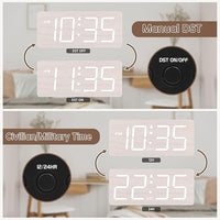 Plug in wooden desk clock for bedside table and office desk