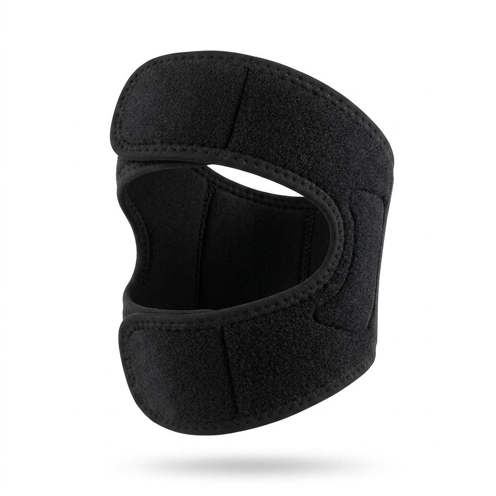 Front view of plus-size knee brace with dual patella tendon straps and neoprene stabilizer for ACL, MCL, meniscus, and arthritis support