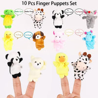 Soft Plush Animal Finger Puppets Set for Boys and Girls, Perfect for Pretend Play