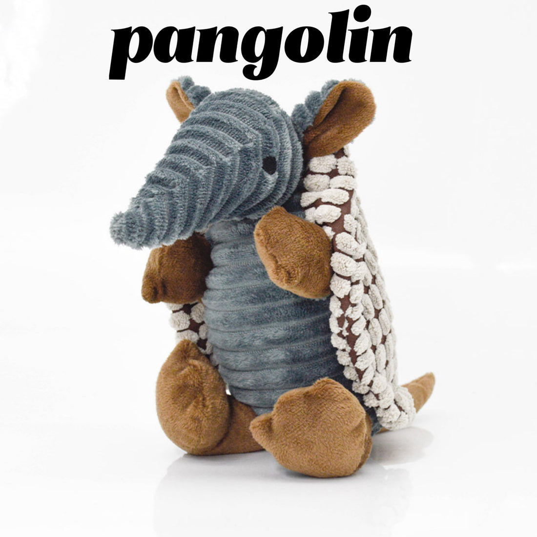 Plush Dog Squeaky Toy Armadillo for Small Medium Large Dogs with Soft Chew Design