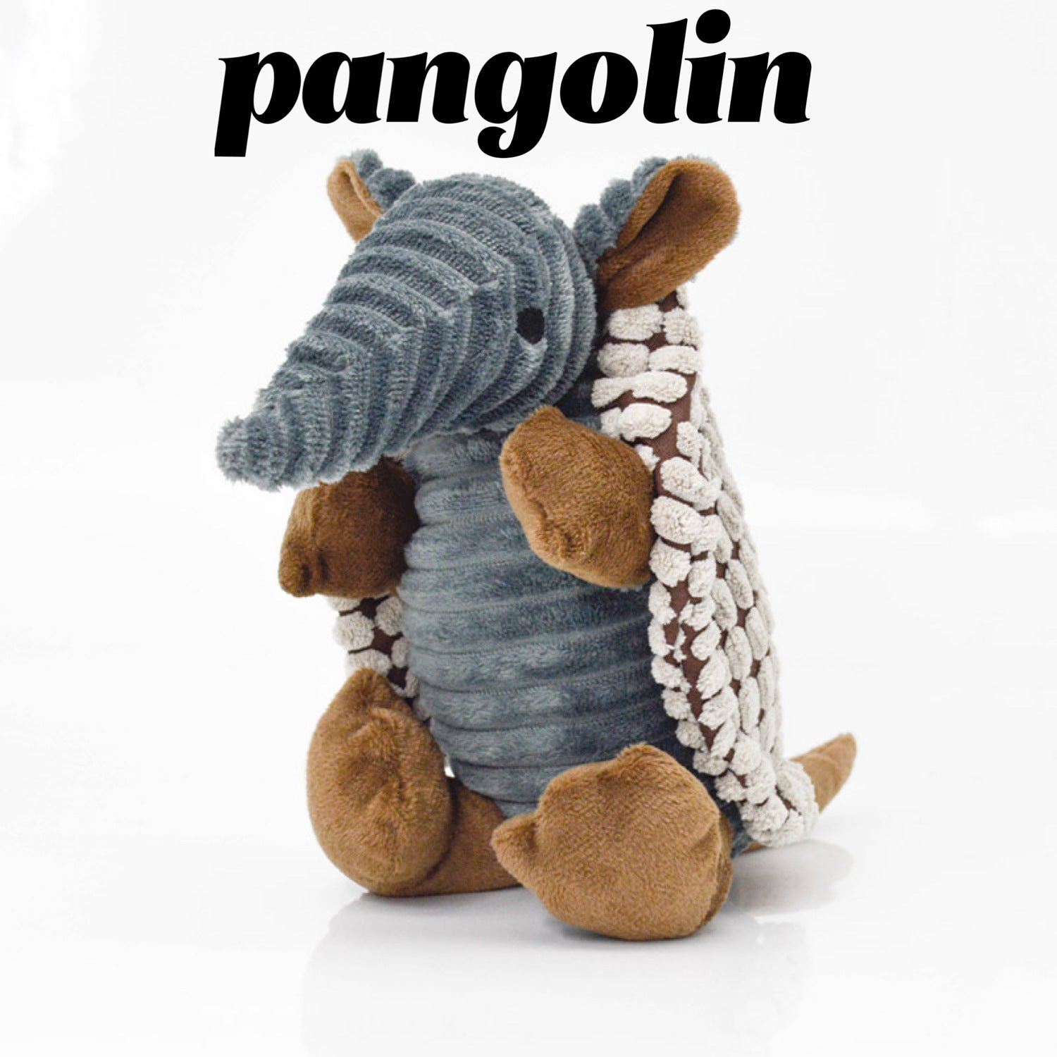 Plush Dog Squeaky Toy Armadillo for Small Medium Large Dogs with Soft Chew Design
