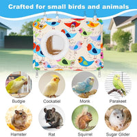 Large bird hammock with entry hole for small birds