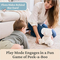 Plush bunny toy for babies with singing and animation features
