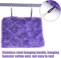 plush hanging bird and small animal hammock for cage enrichment