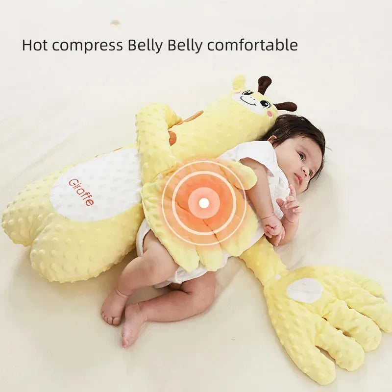 Plush companion pillow with gentle moving hand