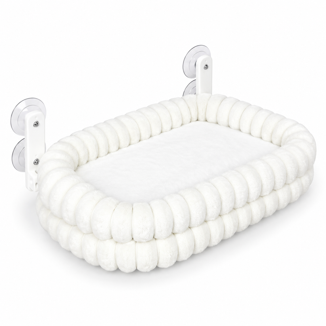 Plush Window Cat Bed with Soft Cotton Filled Cushion