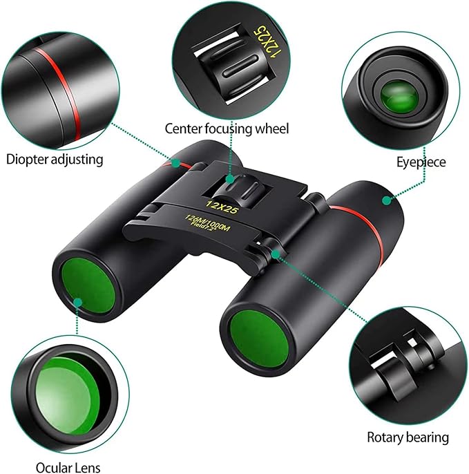 Pocket size mini binoculars lightweight portable design