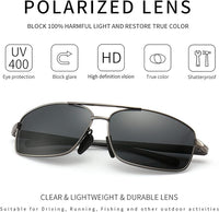 Polarized UV400 sunglasses for men for outdoor protection