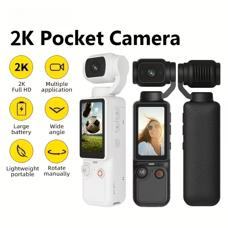  Portable Action Camera with Rotating Screen for Outdoor Use