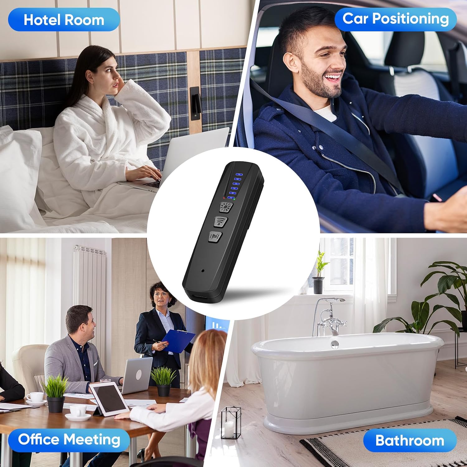 portable anti spy camera detector for travel security in office car and bathroom
