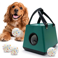 Portable automatic dog ball launcher for interactive fetch play