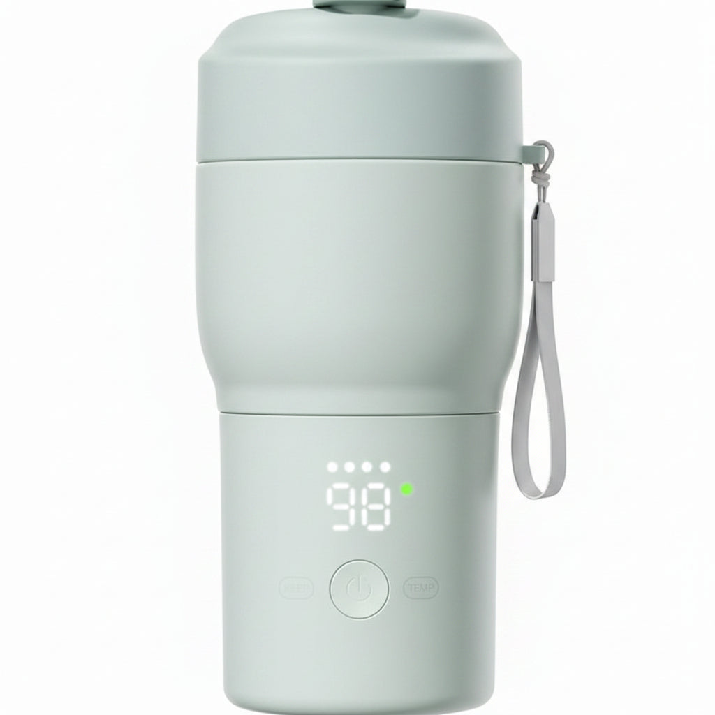 Portable baby bottle warmer with digital temperature display