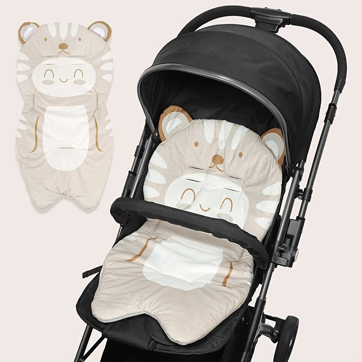 Portable baby stroller cushion for travel and everyday use