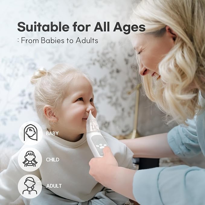 Portable electric baby nasal cleaning device