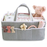 Portable baby storage caddy for diapers and accessories