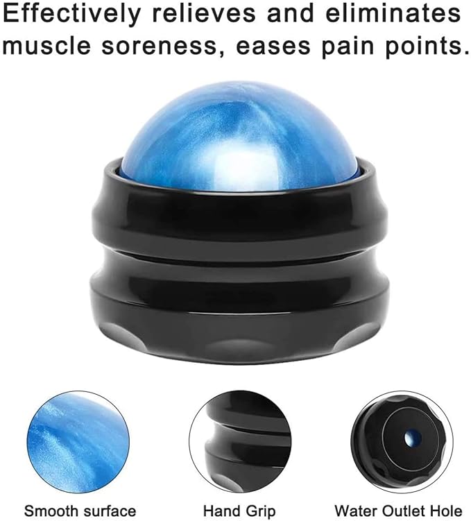 Portable blue body roller ball for daily relaxation use