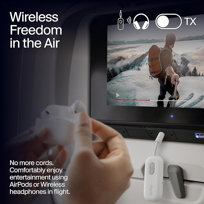 Portable Bluetooth audio adapter with compact travel design