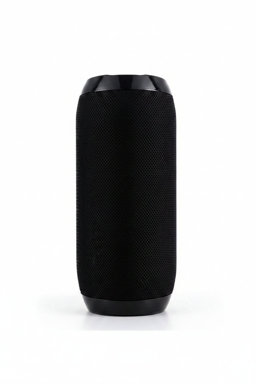 Portable Bluetooth speaker with compact design and clear front view