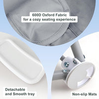 Portable Booster Seat with Carry Bag, Ideal for Travel, Camping, and Dining Out