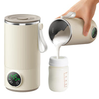 Portable bottle warmer with mixer and digital temperature display