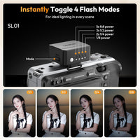 portable camera flash hot shoe LED 6500K daylight photography light