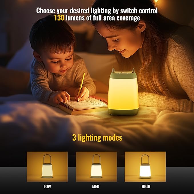 Portable LED camping lantern for hiking, picnics, and emergency situations