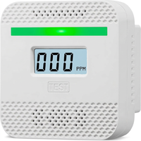 Portable carbon monoxide detector with LCD display