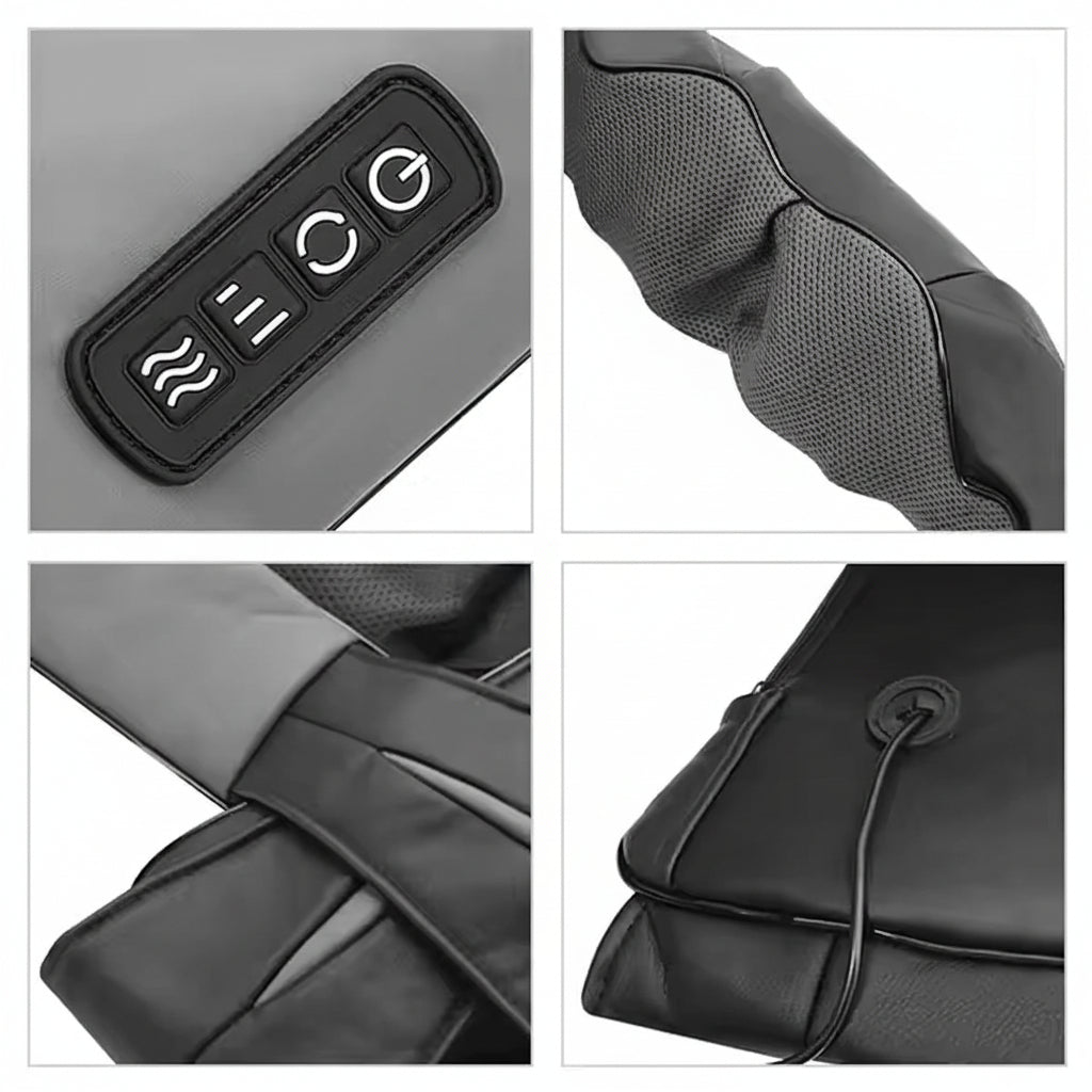 Portable cervical and shoulder massager with ergonomic support