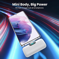 Portable charger compatible with iPhone and Android devices