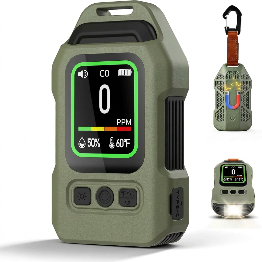 Portable carbon monoxide Sensor Device 4 in 1 with LCD display