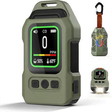 Portable carbon monoxide detector 4 in 1 with LCD display