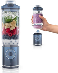 Portable Cordless Blender with 22 oz Vessel in Grey