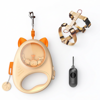 Portable dog walking leash with automatic retractable mechanism