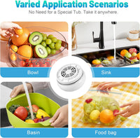 Portable fruit and vegetable cleaner with cordless design