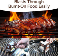 Portable cordless grill cleaner for routine maintenance