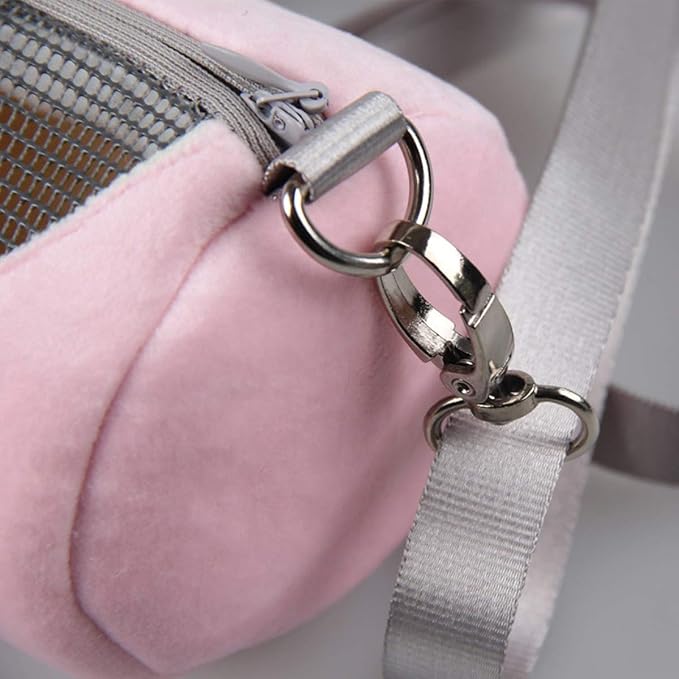 Portable Hamster Carrier Bag with Adjustable Strap for Outdoor Use