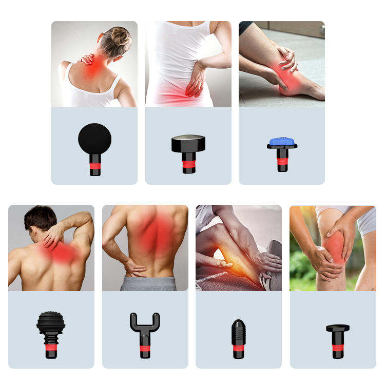 Portable handheld vibration massager with ergonomic grip and modern black design