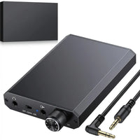 Portable headphone amplifier with compatible audio accessories