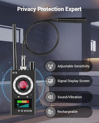 portable hidden camera detector used in hotel room for travel privacy and security