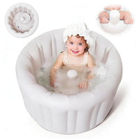 Front view of portable inflatable baby bathtub